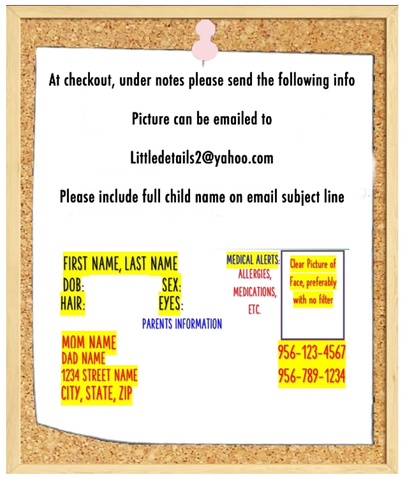 Parents Id Card Format